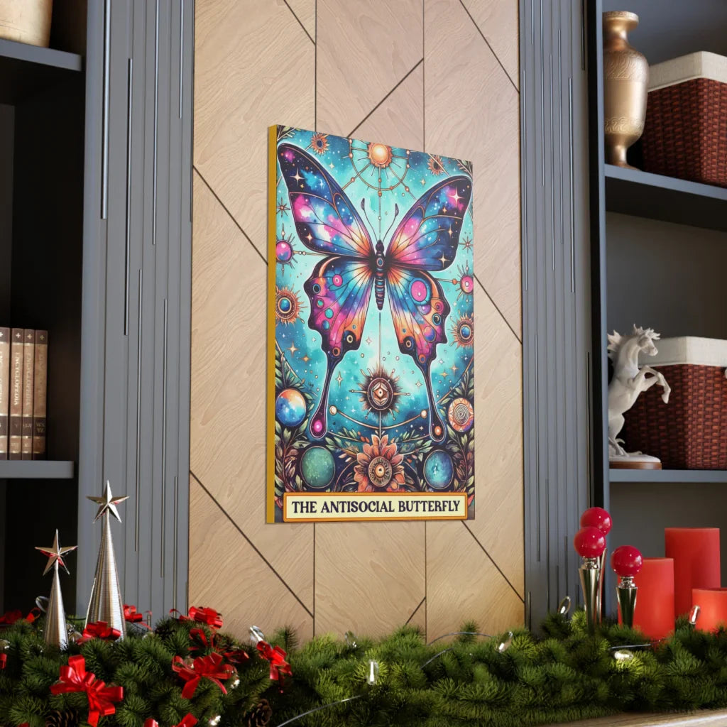 MAGIC CELESTIAL BUTTERFLY TAROT CANVAS PRINT - Canvas wall