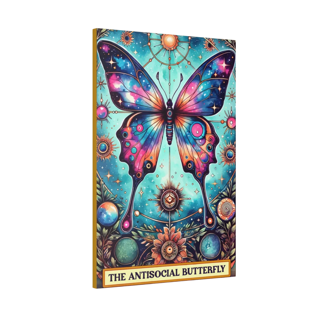 MAGIC CELESTIAL BUTTERFLY TAROT CANVAS PRINT - Canvas wall