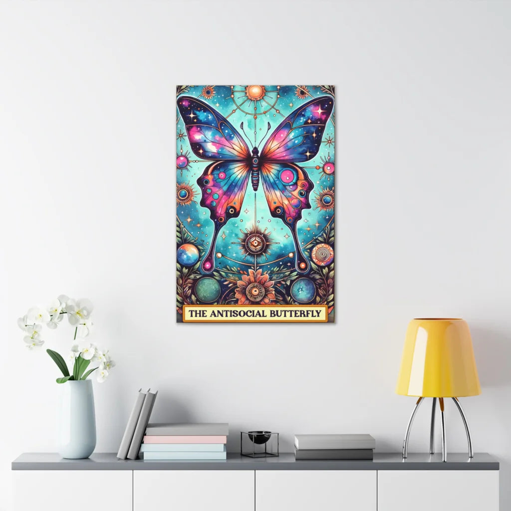 MAGIC CELESTIAL BUTTERFLY TAROT CANVAS PRINT - Canvas wall