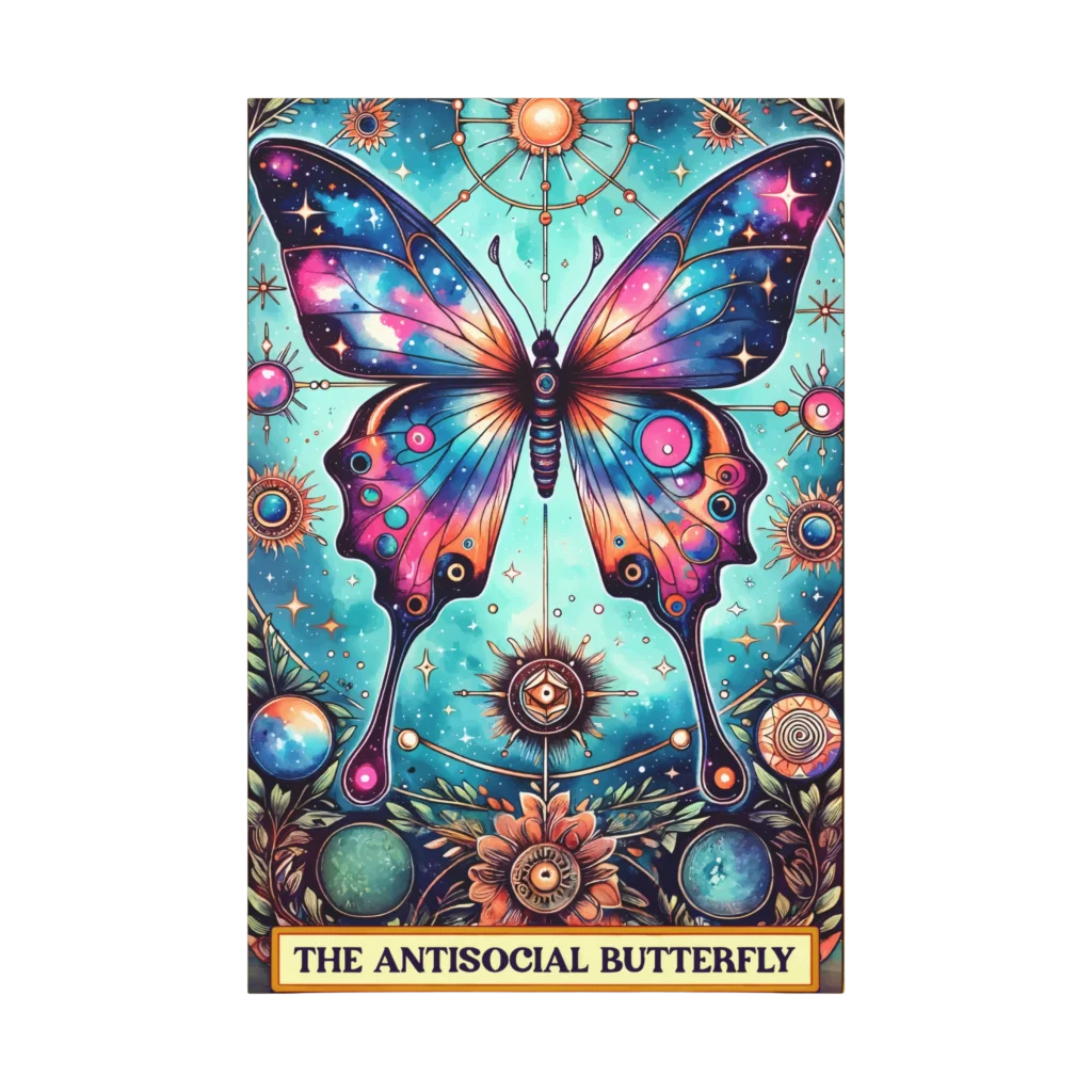 MAGIC CELESTIAL BUTTERFLY TAROT CANVAS PRINT - Canvas wall