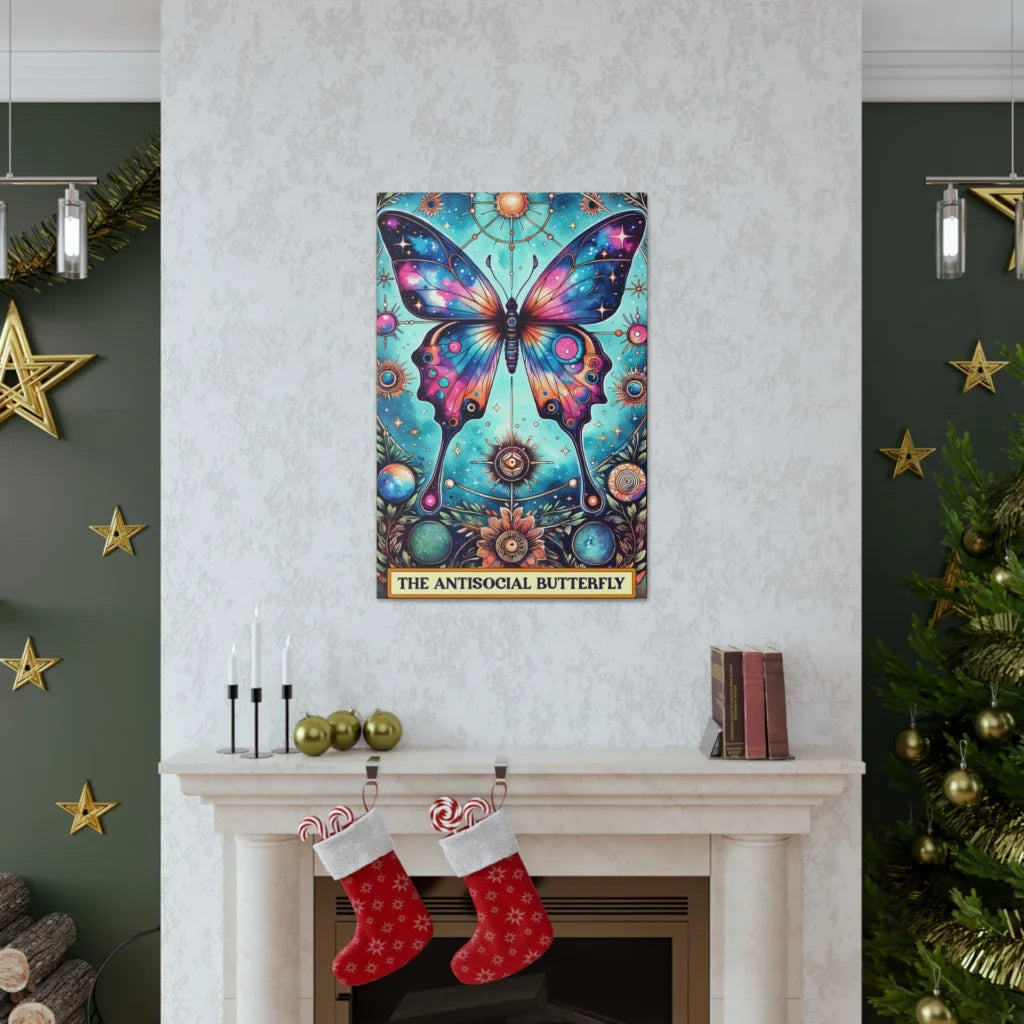 MAGIC CELESTIAL BUTTERFLY TAROT CANVAS PRINT - Canvas wall