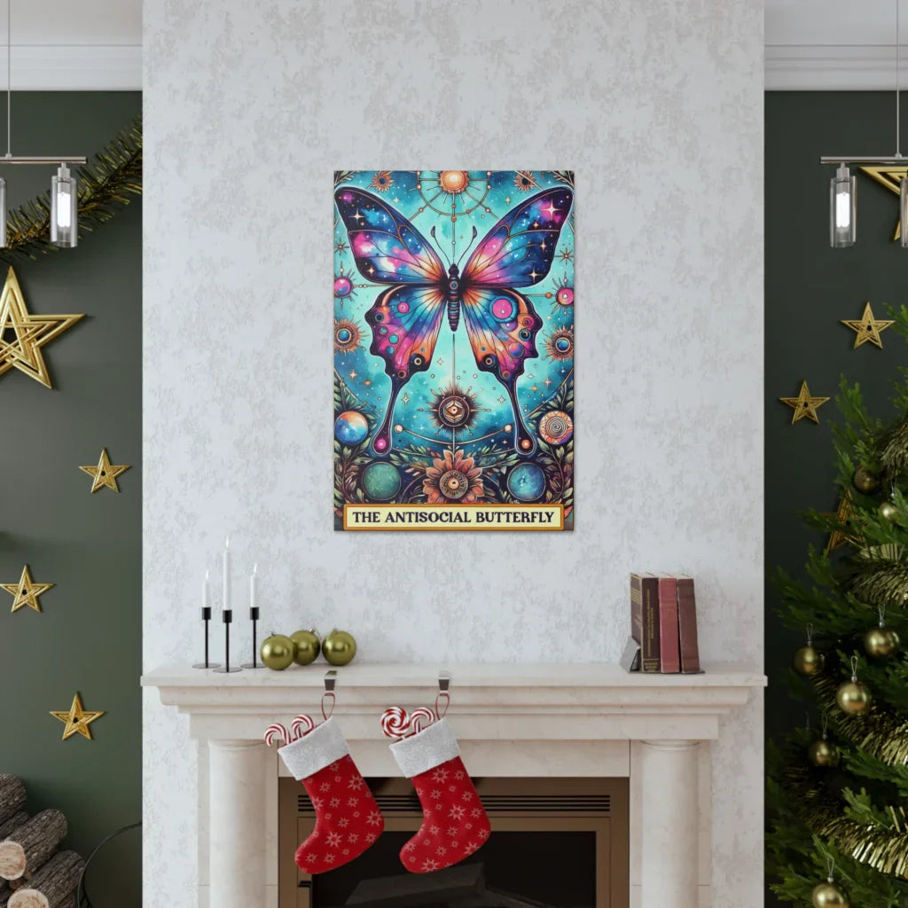 MAGIC CELESTIAL BUTTERFLY TAROT YOGA ART CANVAS WALL DECOR - Canvas wall art