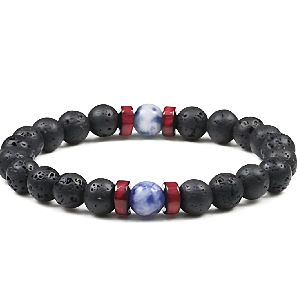 Matte Black Lava Stone Bracelet For Everyday Balance - Style