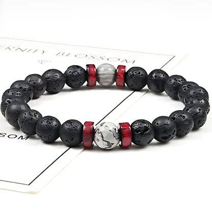 Matte Black Lava Stone Bracelet For Everyday Balance - Style