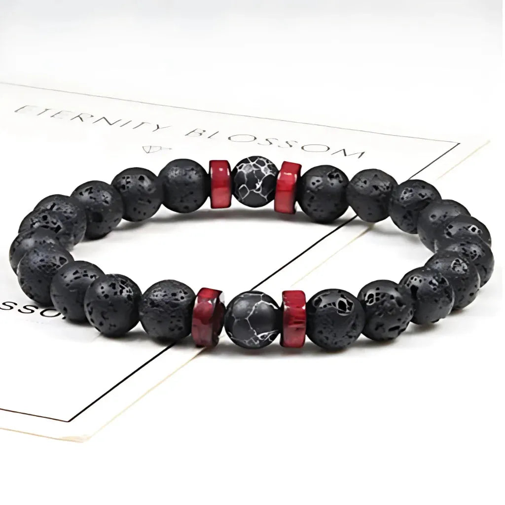Matte Black Lava Stone Bracelet For Everyday Balance - Style B