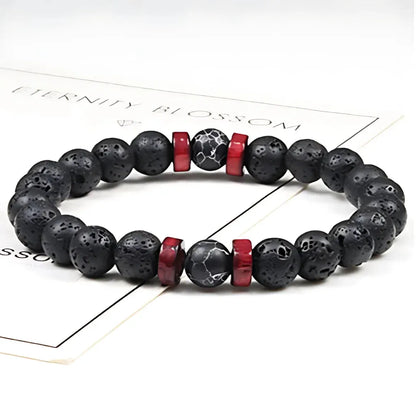 Matte Black Lava Stone Bracelet For Everyday Balance - Style B