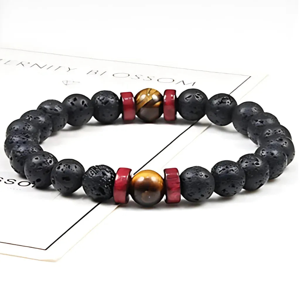 Matte Black Lava Stone Bracelet For Everyday Balance - Style C