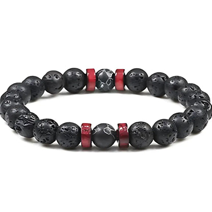 Matte Black Lava Stone Bracelet For Everyday Balance - Style G