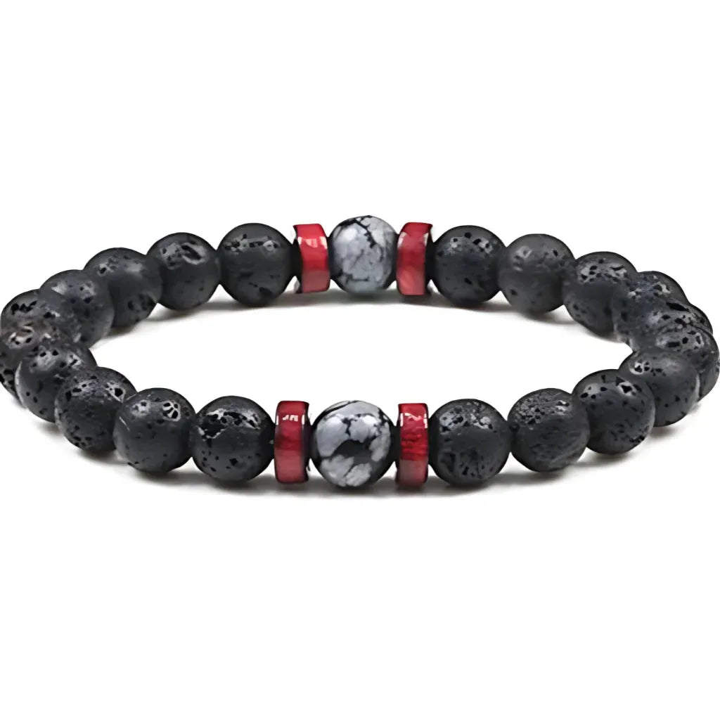 Matte Black Lava Stone Bracelet For Everyday Balance - Style H