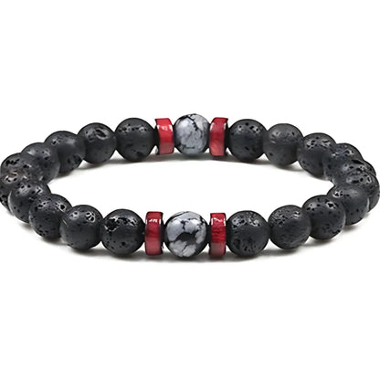 Matte Black Lava Stone Bracelet For Everyday Balance - Style H