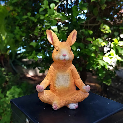 MEDITATION BUNNY AND FROG YOGA STATUES FOR SERENE DÉCOR - yoga statue