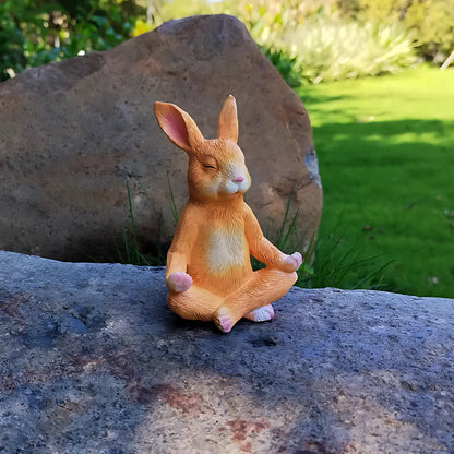 MEDITATION BUNNY AND FROG YOGA STATUES FOR SERENE DÉCOR - yoga statue