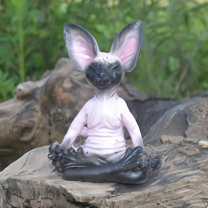 MEDITATION CAT YOGA STATUE FOR PEACEFUL HOME DECOR - yoga statue