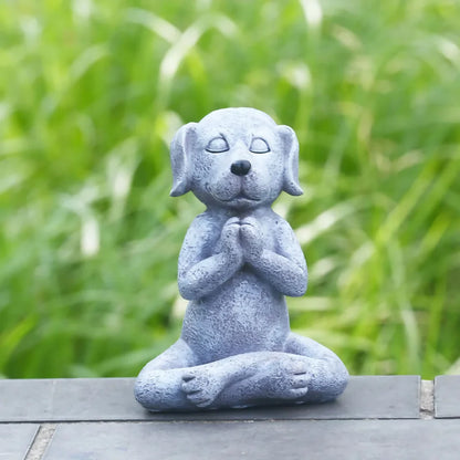 MEDITATION DOG BUDDHA YOGA STATUE FOR PEACEFUL HOME DECOR - yoga statue