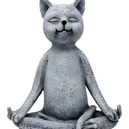 MEDITATION DOG BUDDHA YOGA STATUE FOR PEACEFUL HOME DECOR - D - yoga statue