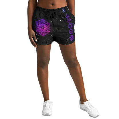 METATRON’S CUBE SACRED GEOMETRY YOGA SHORTS FOR WOMEN!