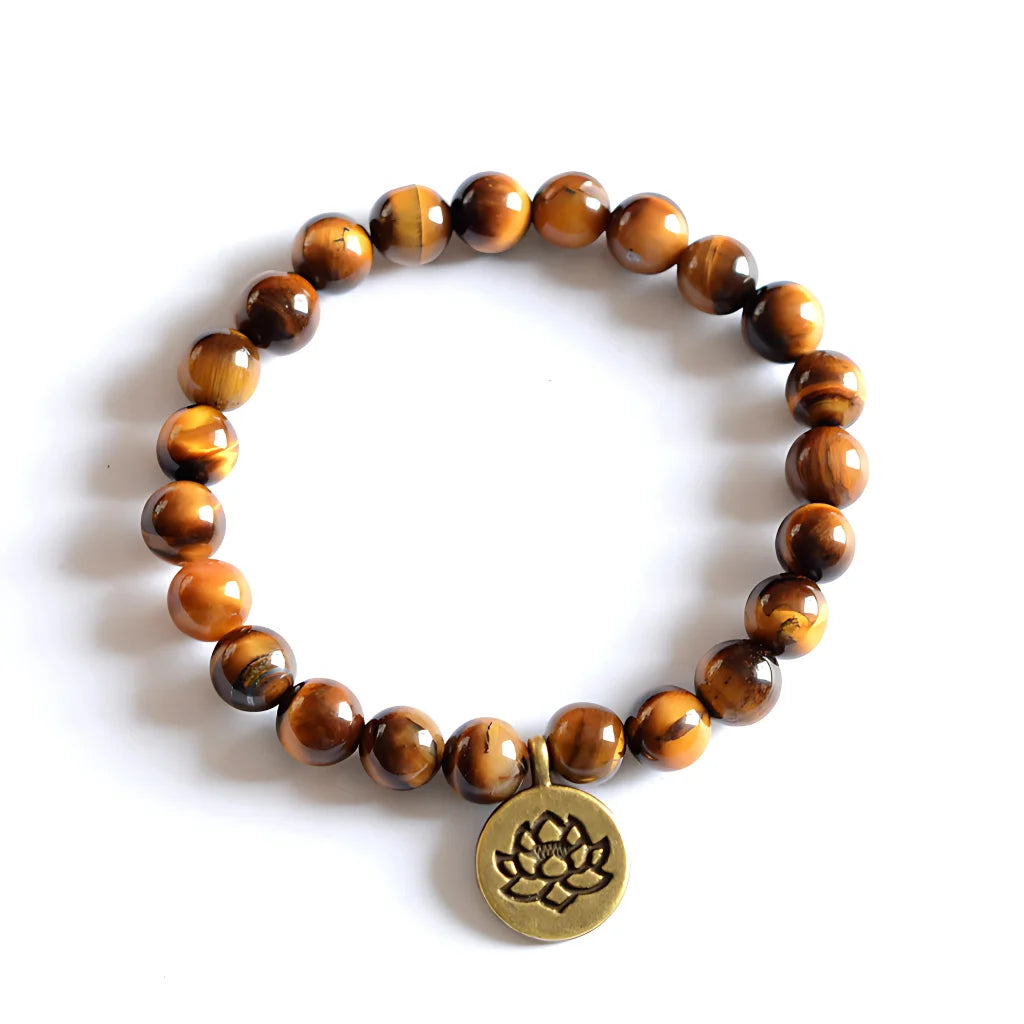 MINIMALIST AGATE BEAD BRACELET FOR SPIRITUAL ENERGY - Lotus - Bracelet