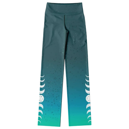 MOON PHASE CELESTIAL FLARE YOGA LEGGINGS FOR WOMEN - Flare