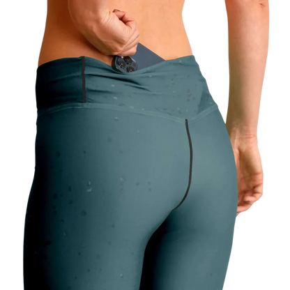 Moon Phase Flare Yoga Leggings In Turquoise Gradient