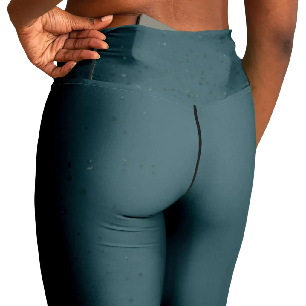 Moon Phase Flare Yoga Leggings In Turquoise Gradient