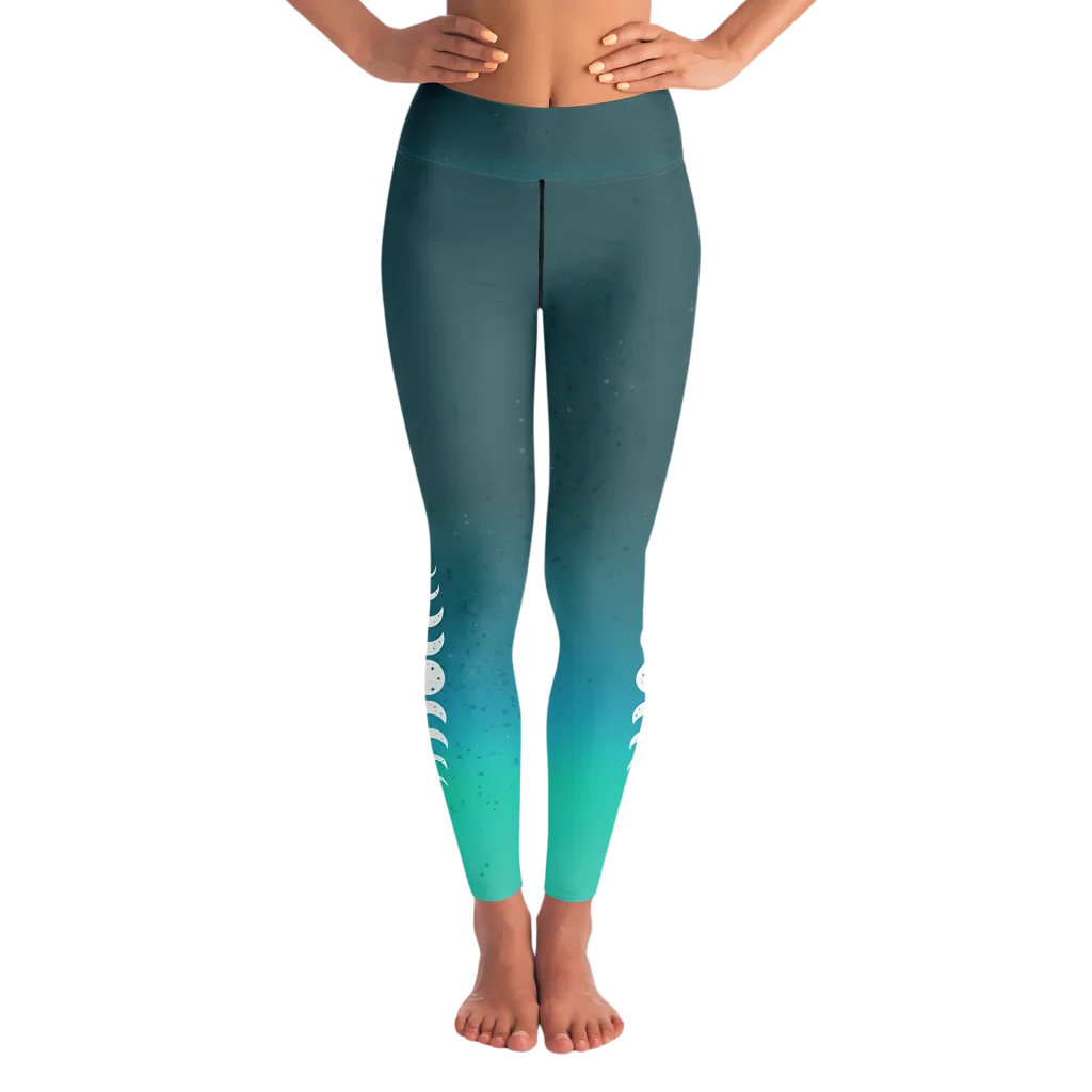 MOON PHASES CELESTIAL YOGA LEGGINGS WITH POCKET - XS - Yoga