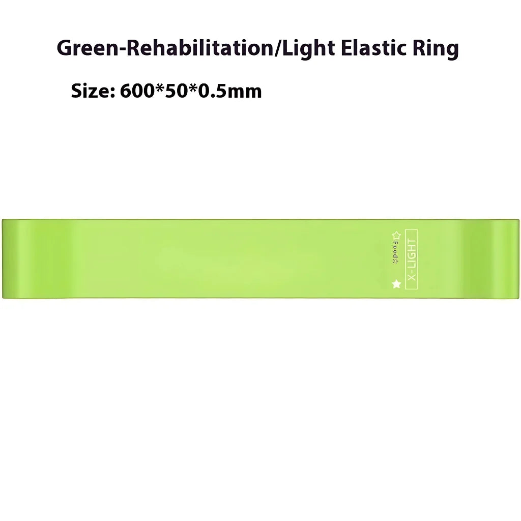 Multicolor Resistance Band Set For Full Body - Green 600x50x0.5mm - Yoga Resistance Band