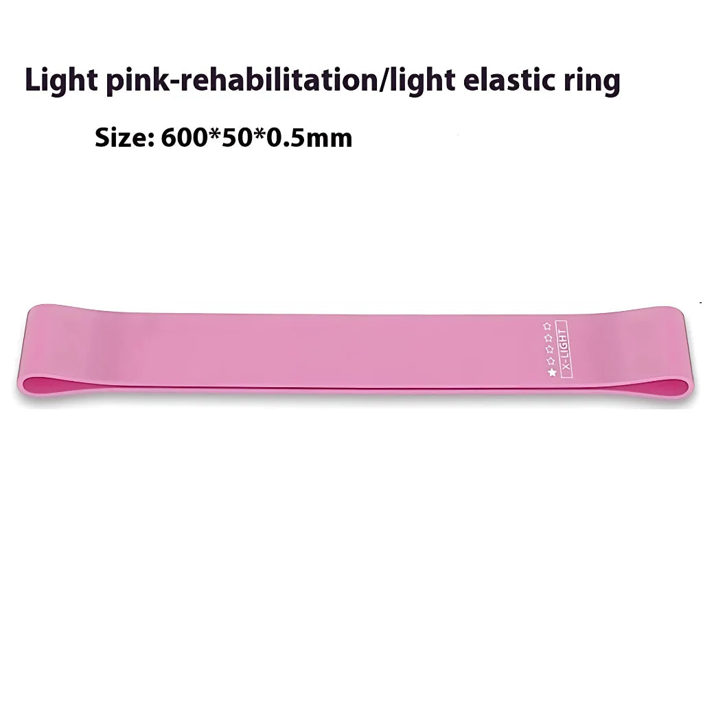 Multicolor Resistance Band Set For Full Body - Light Pink 600x50x0.5mm - Yoga Resistance Band