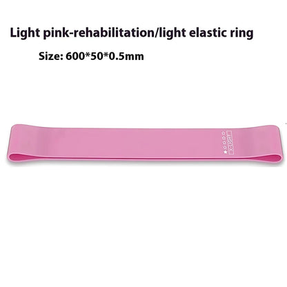 Multicolor Resistance Band Set For Full Body - Light Pink 600x50x0.5mm - Yoga Resistance Band