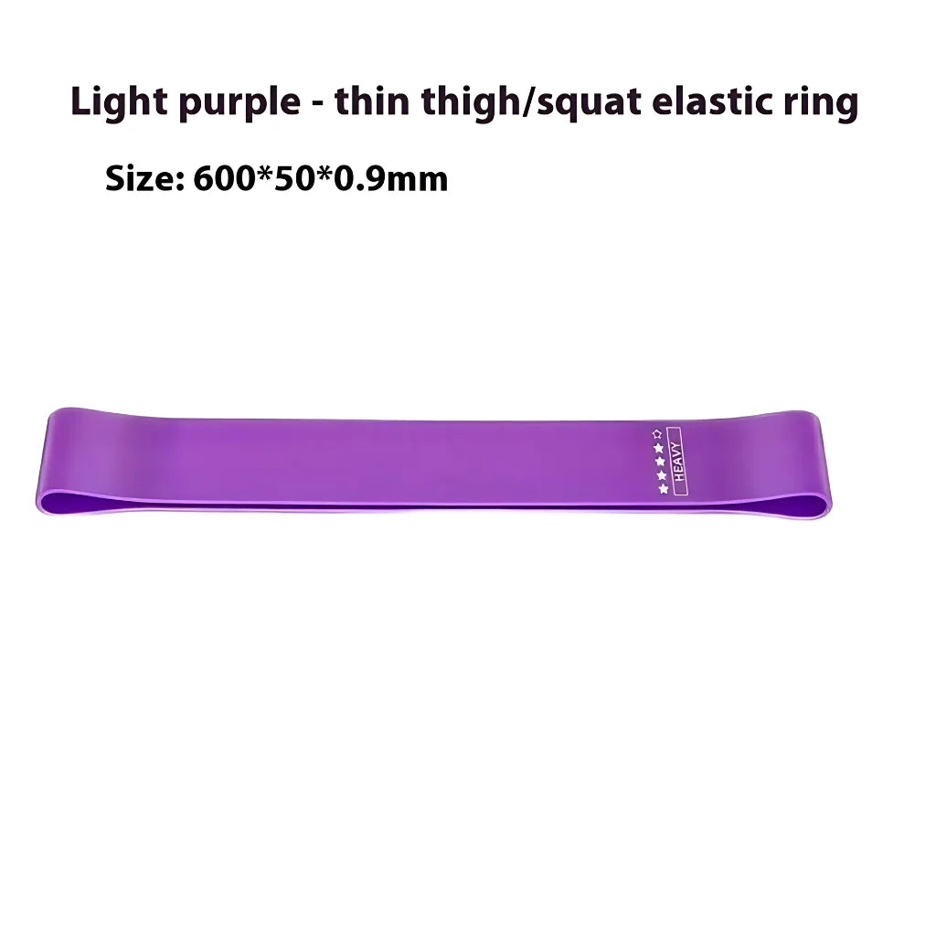 Multicolor Resistance Band Set For Full Body - Light Purple 600x50x0.9mm - Yoga Resistance Band