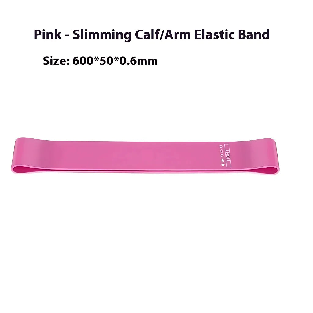 Multicolor Resistance Band Set For Full Body - Pink 600x50x0.6mm - Yoga Resistance Band