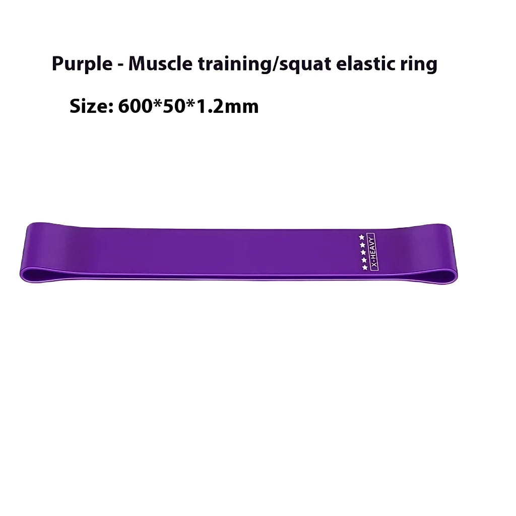 Multicolor Resistance Band Set For Full Body - Purple 600x50x1.2mm - Yoga Resistance Band