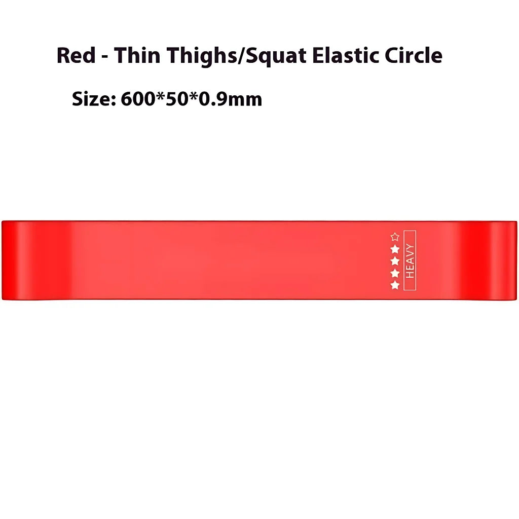 Multicolor Resistance Band Set For Full Body - Red 600x50x0.9mm - Yoga Resistance Band