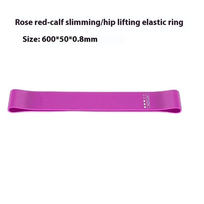 Multicolor Resistance Band Set For Full Body - Rose Red 600x50x0.8mm - Yoga Resistance Band