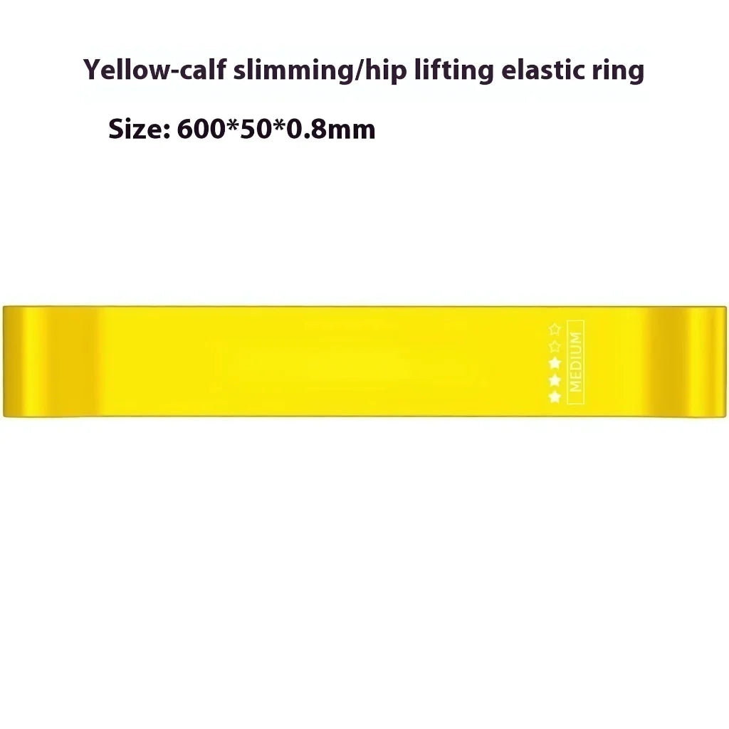 Multicolor Resistance Band Set For Full Body - Yellow 600x50x0.8mm - Yoga Resistance Band