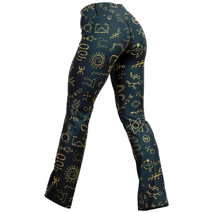 Mystic Alchemy Flare Legging Pants For Yoga Rituals