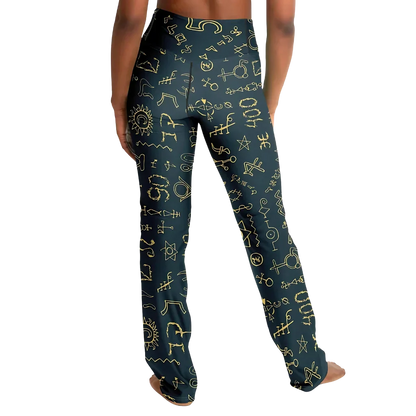 Mystic Alchemy Flare Legging Pants For Yoga Rituals