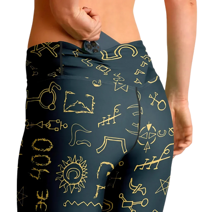 Mystic Alchemy Flare Legging Pants For Yoga Rituals
