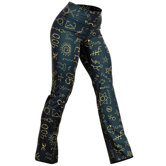 Mystic Alchemy Flare Legging Pants For Yoga Rituals - XS