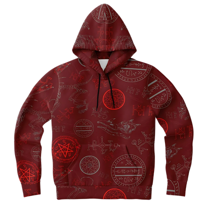 MYSTIC DRAGON SKELETON YOGA HOODIE WITH SACRED SYMBOLS