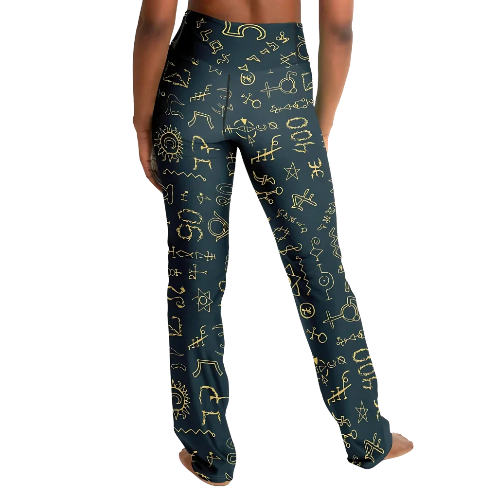 MYSTIC FLARE YOGA LEGGINGS WITH HIDDEN POCKETS FOR PEACE