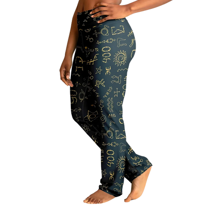 MYSTIC FLARE YOGA LEGGINGS WITH HIDDEN POCKETS FOR PEACE