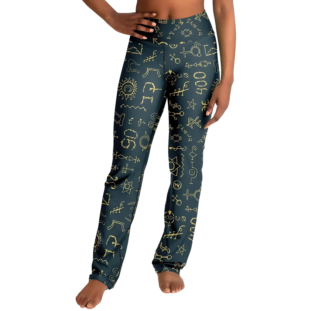 MYSTIC FLARE YOGA LEGGINGS WITH HIDDEN POCKETS FOR PEACE