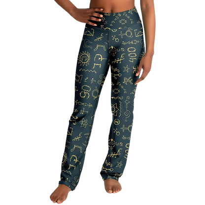 MYSTIC FLARE YOGA LEGGINGS WITH HIDDEN POCKETS FOR PEACE