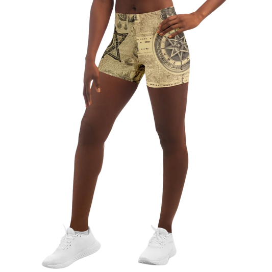 MYSTIC OCCULT YOGA SHORTS - Yoga Shorts - AOP