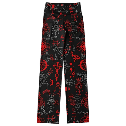 MYSTIC RED FLARE YOGA LEGGINGS WITH HIDDEN POCKET - Flare