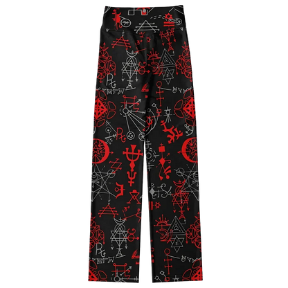 MYSTIC RED FLARE YOGA LEGGINGS WITH HIDDEN POCKET - Flare