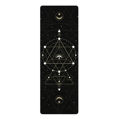 MYSTIC SACRED GEOMETRIC PRINTED YOGA MAT - 24” x 68” - rubber yoga mat