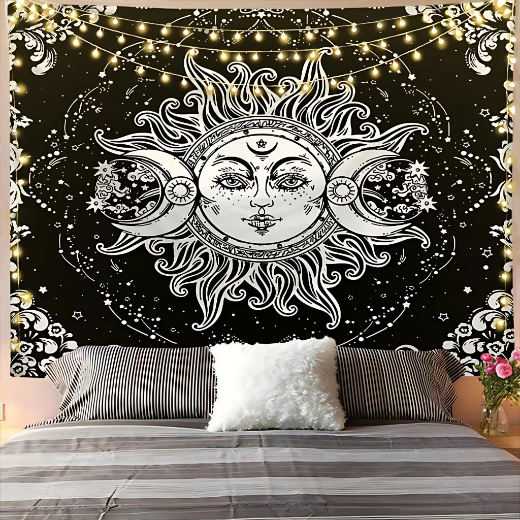 MYSTICAL CELESTIAL MANDALA TAPESTRY WALL DECOR - SMHBB4