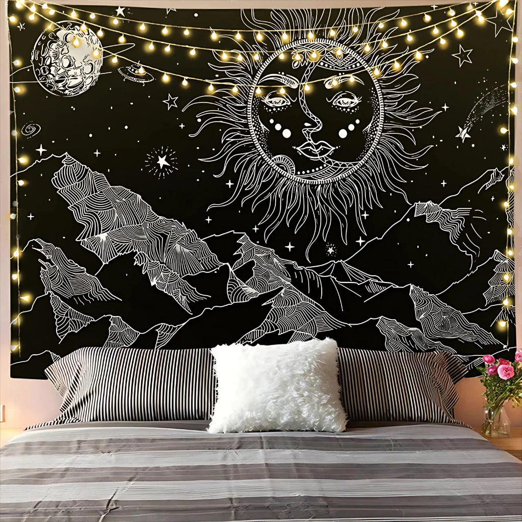 MYSTICAL CELESTIAL MANDALA TAPESTRY WALL DECOR - SMHBB6