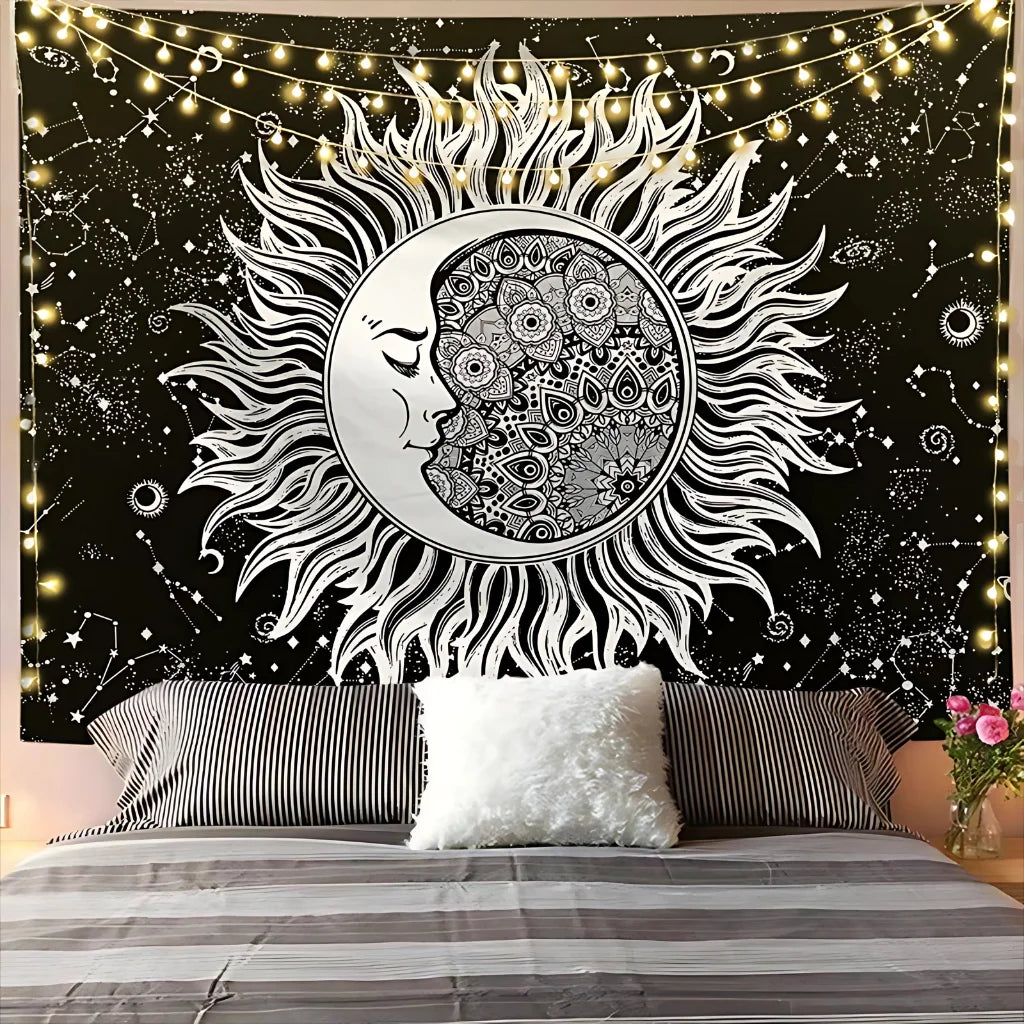 MYSTICAL CELESTIAL MANDALA TAPESTRY WALL DECOR - SMHBB9